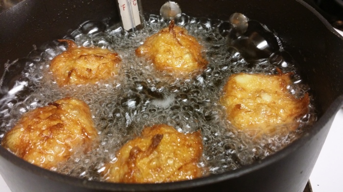 Frying donuts